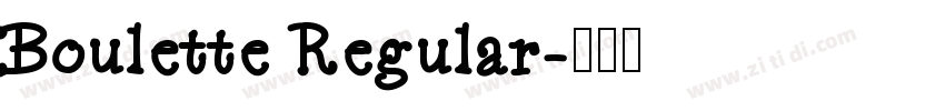 Boulette Regular字体转换